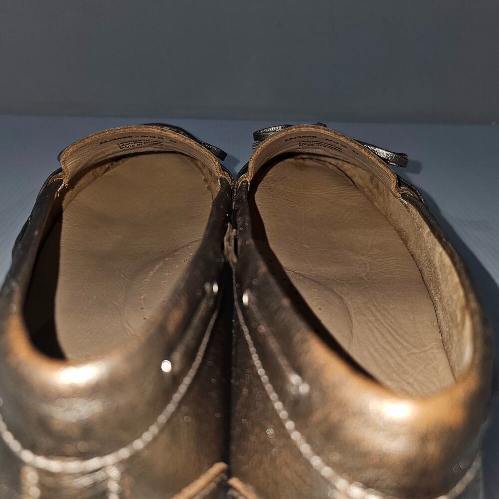 Marc Joseph Elmwood Ave Loafer Womens 11 Metallic Gold Leather Driving Moccasin - Picture 12 of 15